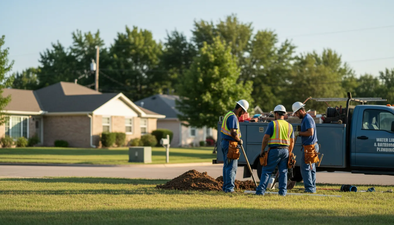 Residential water line and bathroom plumbing service in Campbell, AL